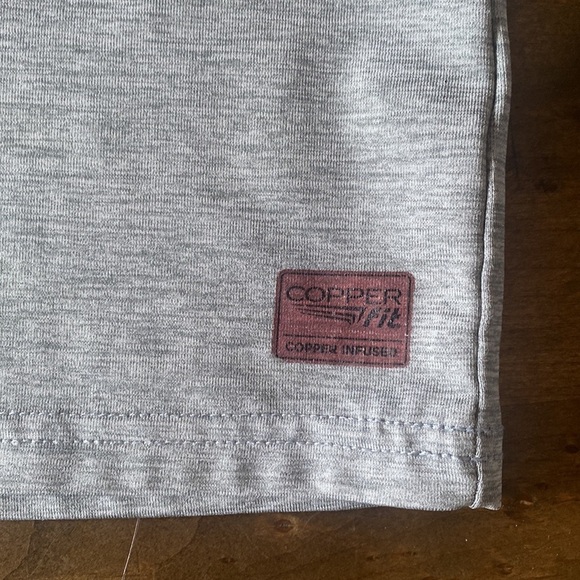 Copper fit gray performance tee shirt size xxl base - Picture 3 of 5